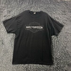 Harley Davidson Tshirt Mens XL Gray Spellout Missouri Motorcycle Short Sleeve